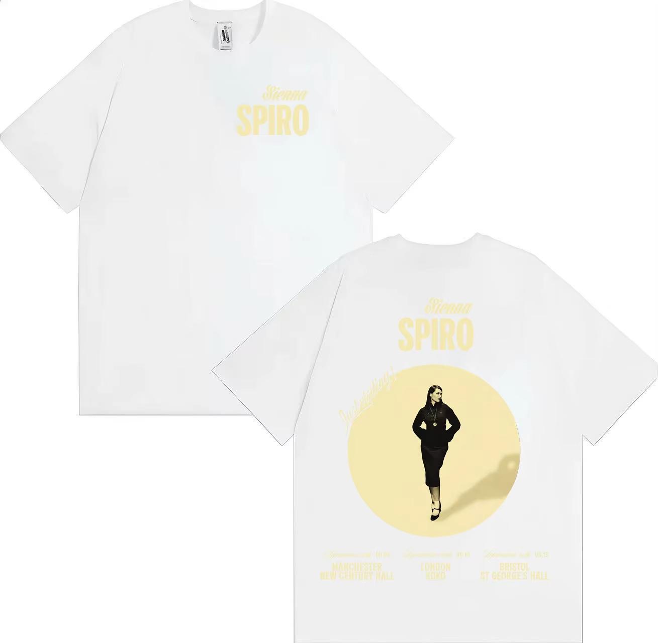 

Singer Sienna Spiro Double Sided Print High Quality Tee Unisex Women Popluar TShirt Gothic Clothing Crewneck Short Sleeve Top M