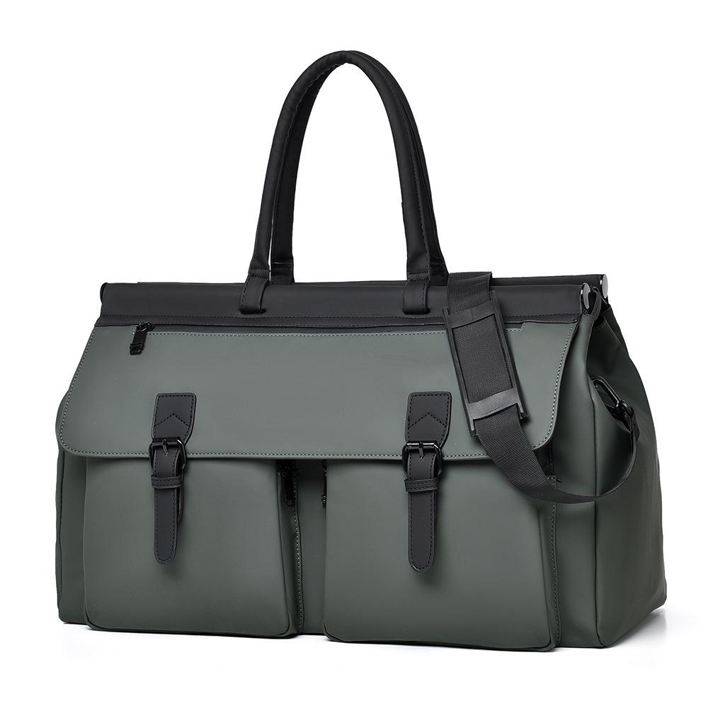 

Дорожная сумка для активного отдыха, мужская багажная сумка, большая вместимость, спортивная сумка для фитнеса, сумка для хранения с отделением для сухих и влажных вещей зелёный