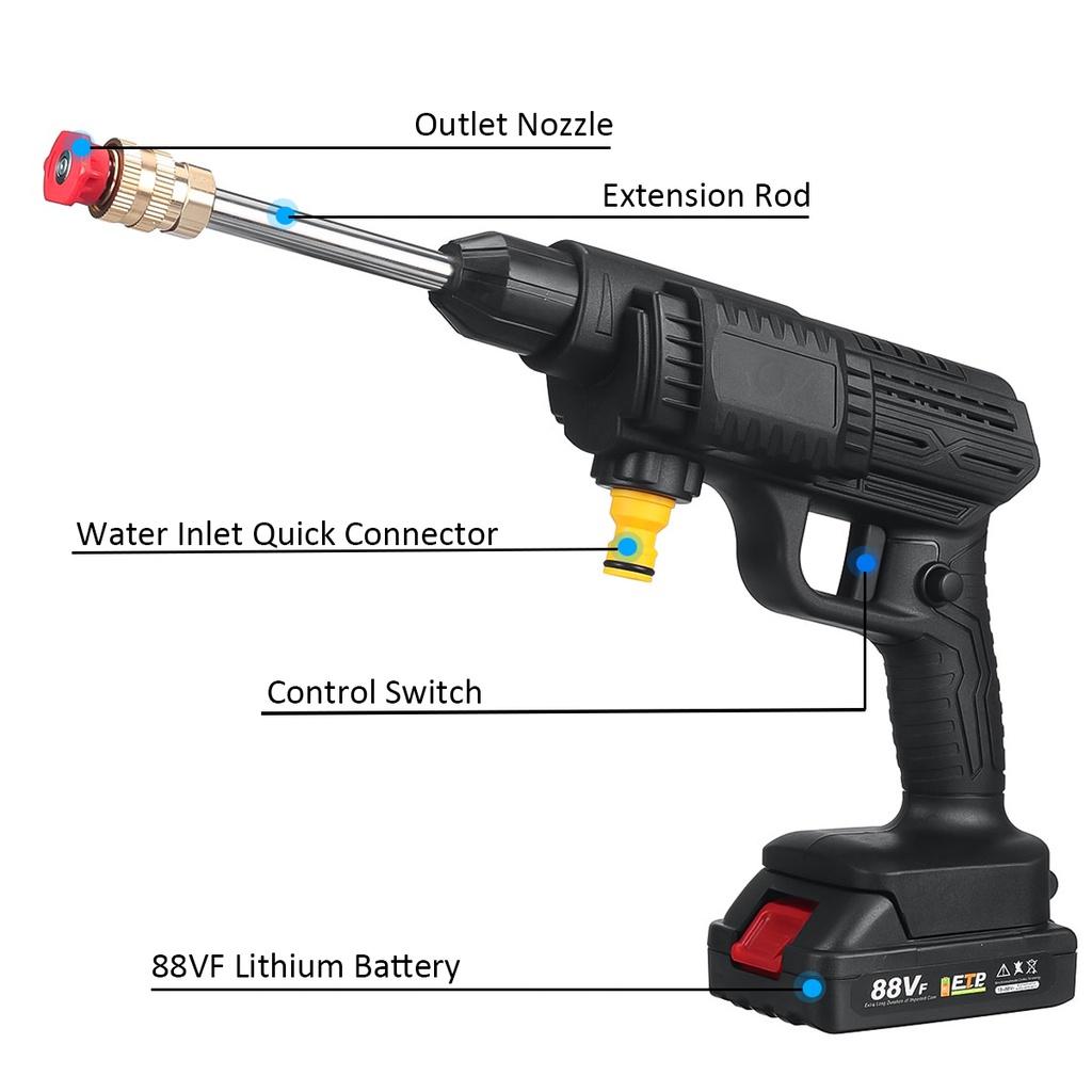 180W Portable Wireless High Pressure Car Washer Foam Generator Spray Car Cleaning Machine