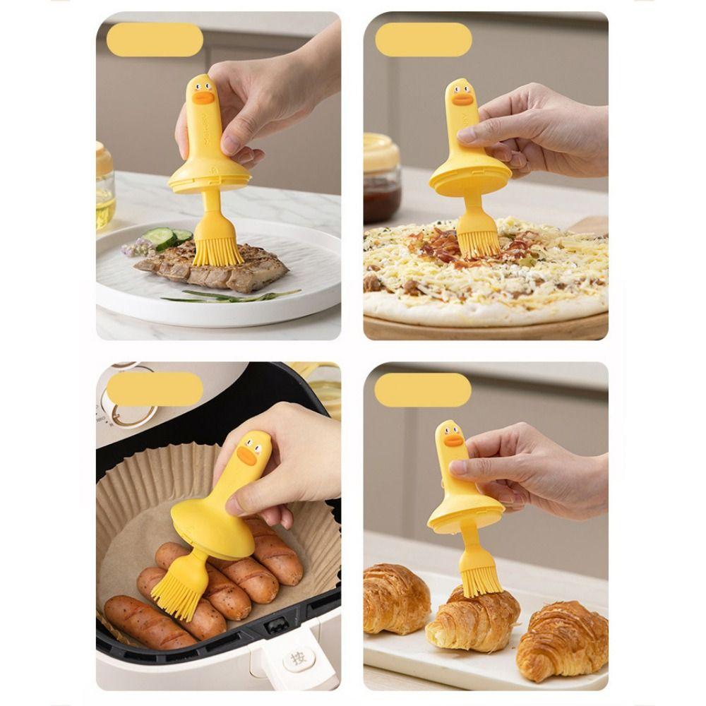 High-value Cartoon Oil Brush All-in-One Silicone Oil Bottle Kitchen Oil Brush  Barbecue