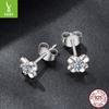 Small Fresh Four-Leaf Clover Moissanite Stud Earrings D Color Simple S925 Sterling Silver Mozzarella Diamond Stud Earrings