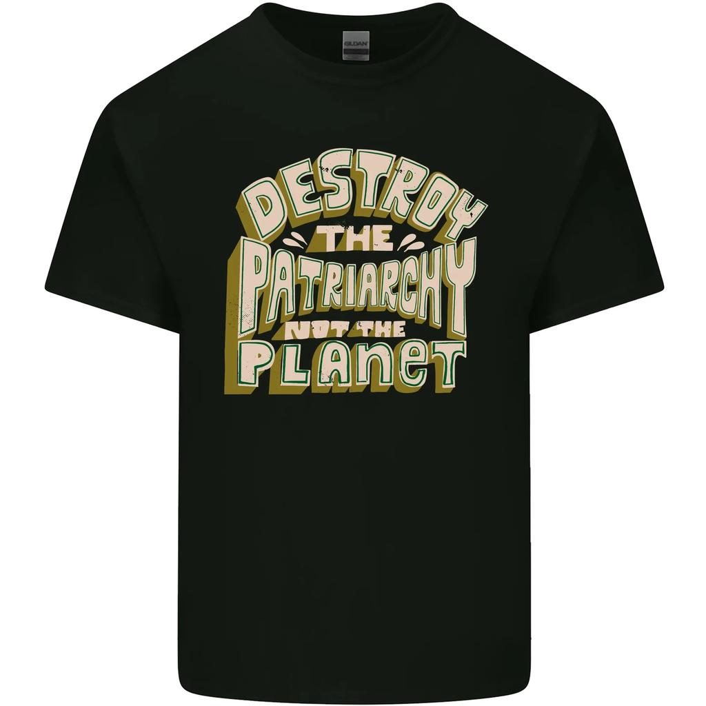 Destroy Patriarchy Not the Planet Climate Change Kids T-Shirt Childrens