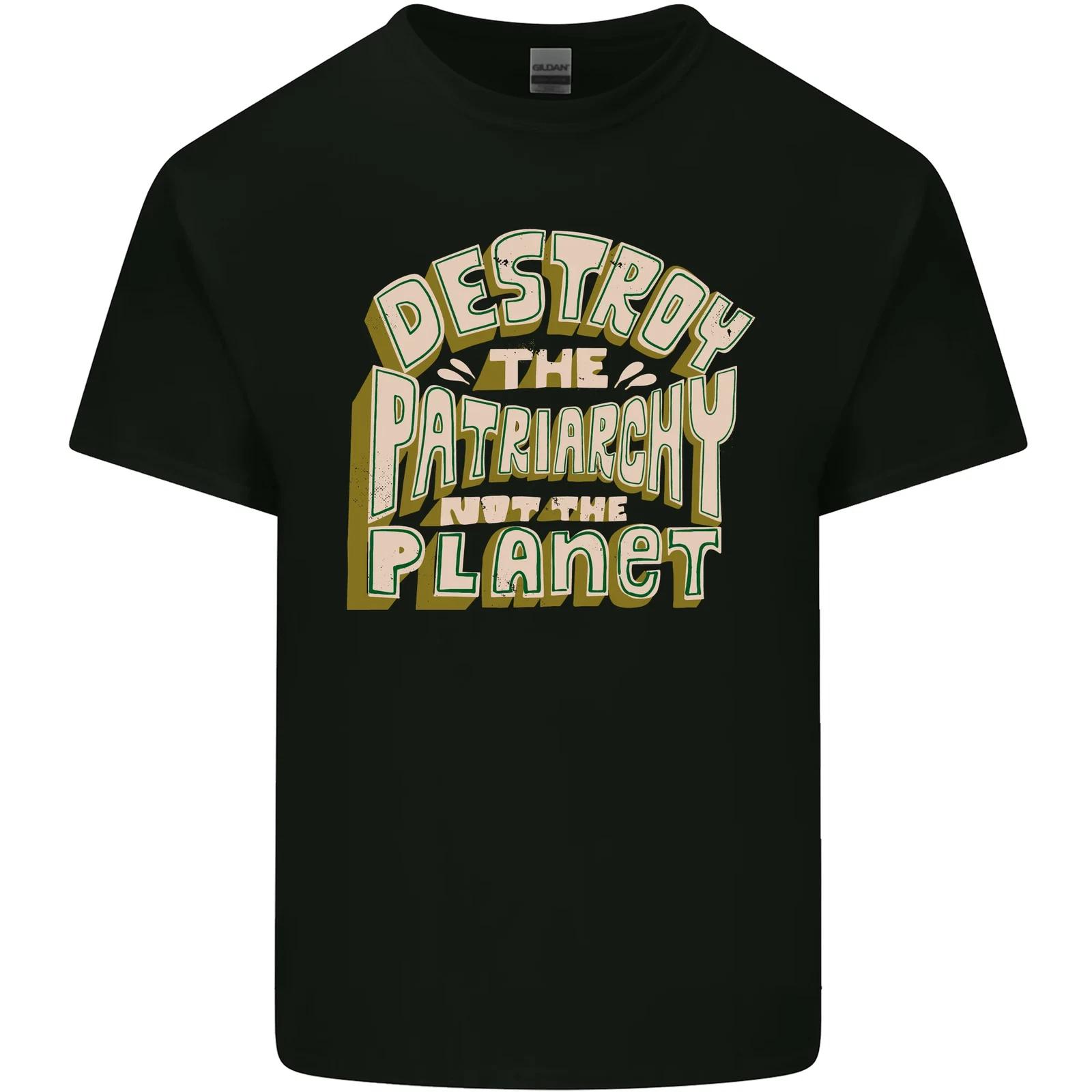 Destroy Patriarchy Not the Planet Climate Change Kids T-Shirt Childrens M