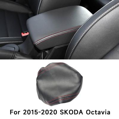 Couvre-accoudoir de console centrale en cuir pour Skoda Octavia 2014-2020