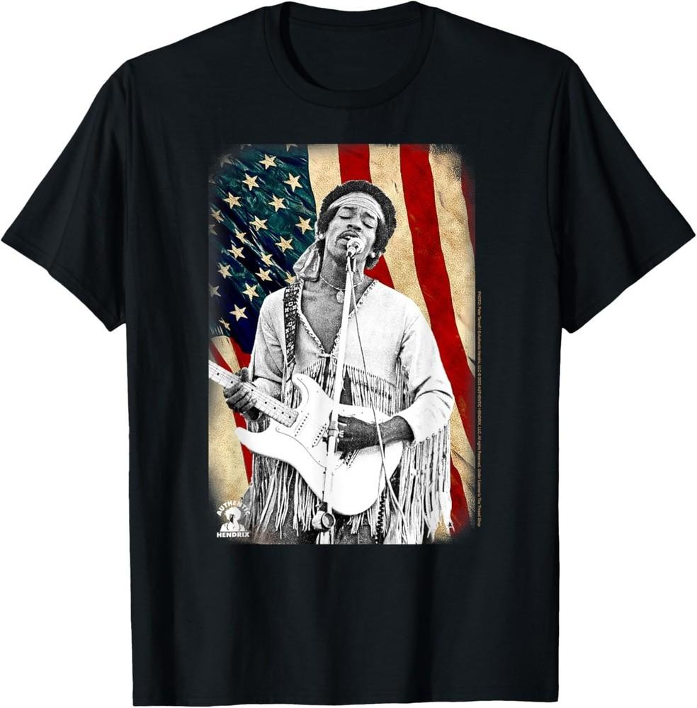 Jimi Hendrix Star Spangled Banner USA Flag Vintage Band T-Shirt