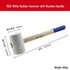 Tengda Solid Wood Handle Rubber Hammer for Tile Installation and Decoration