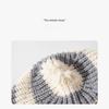 Winter Striped Letters Loose Big Head Circumference Woolen Hat Warm Hat Versatile Knitted Cap Stacked Hat