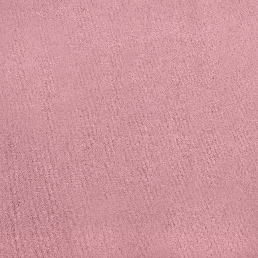 Vidaxl Chesterfield Sofa with Rollers, Three-Seater, Pink, Velvet