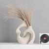 2-piece Set of Ceramic Vases, Hollowed Out Twisted Art Vases, Living Room Flower Arrangement, Room Aesthetic Decoration