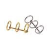 1X Metal Notebook Loose Leaf Binder Binder Ring Snap Album Split Hinged Keyring