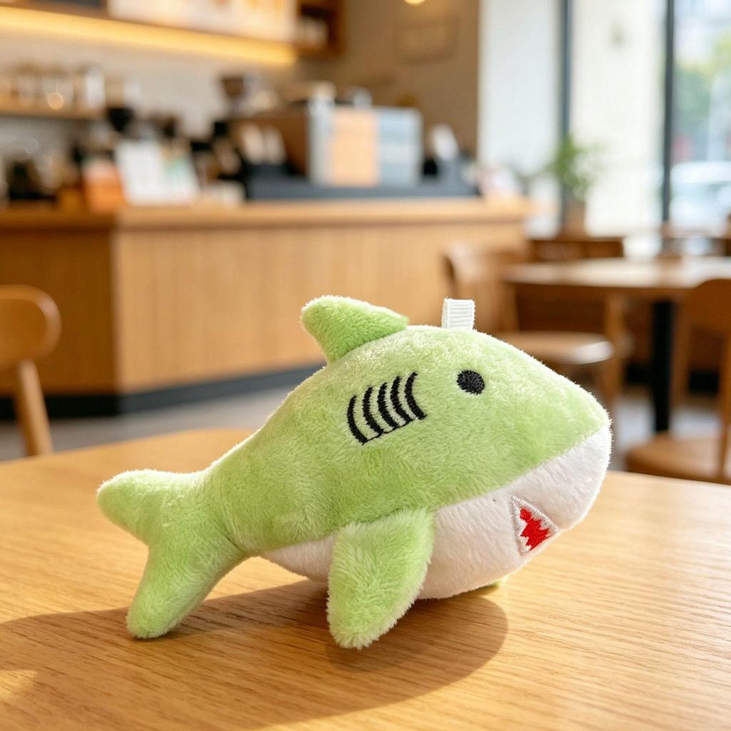 Cute Shark Whale Plush Keychain Charm