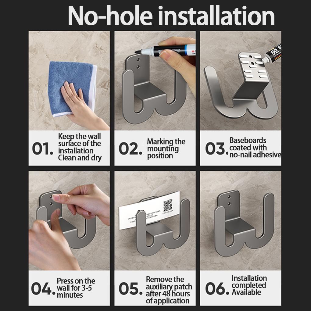 3pcs Wall Mounted Shoe Rack Slipper Storage Organizer Hanger Multifunctional non Perforated Storage Hook Door Slipper Hanger