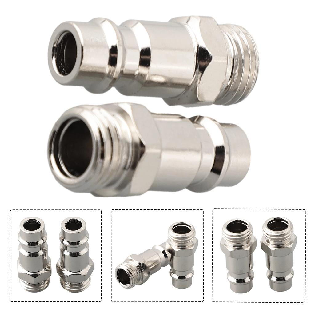2/5pcs 32mm Quick Release Euro Fittings With Male 1/4" BS-P Thread Compressed Air Line Coupler Connector For Air Compressor