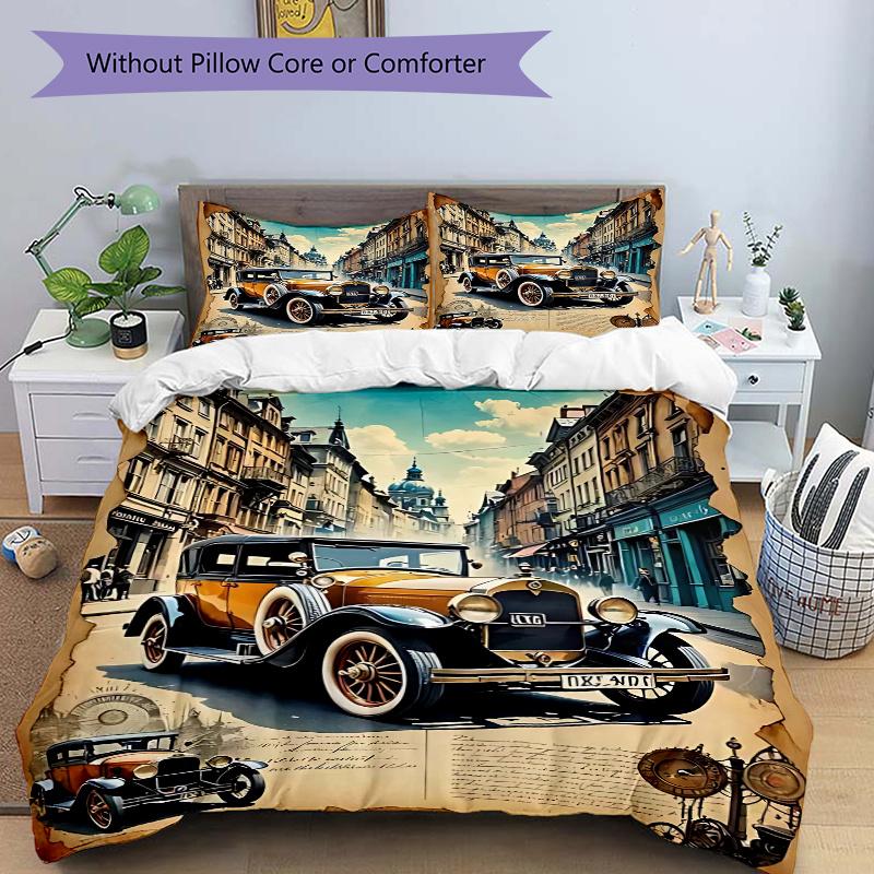 

3pcs Anime Cartoon Design Duvet Cover Set with One Quilt Cover and Two Pillowcases (No Core) - Perfect for Bedroom and Guest Room Decoration, Festive 135x200cm