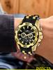 Invicta 22340 Quartz Casual Watch with Stainless Steel and Silicone Black "Pro Diver" Men's Finish