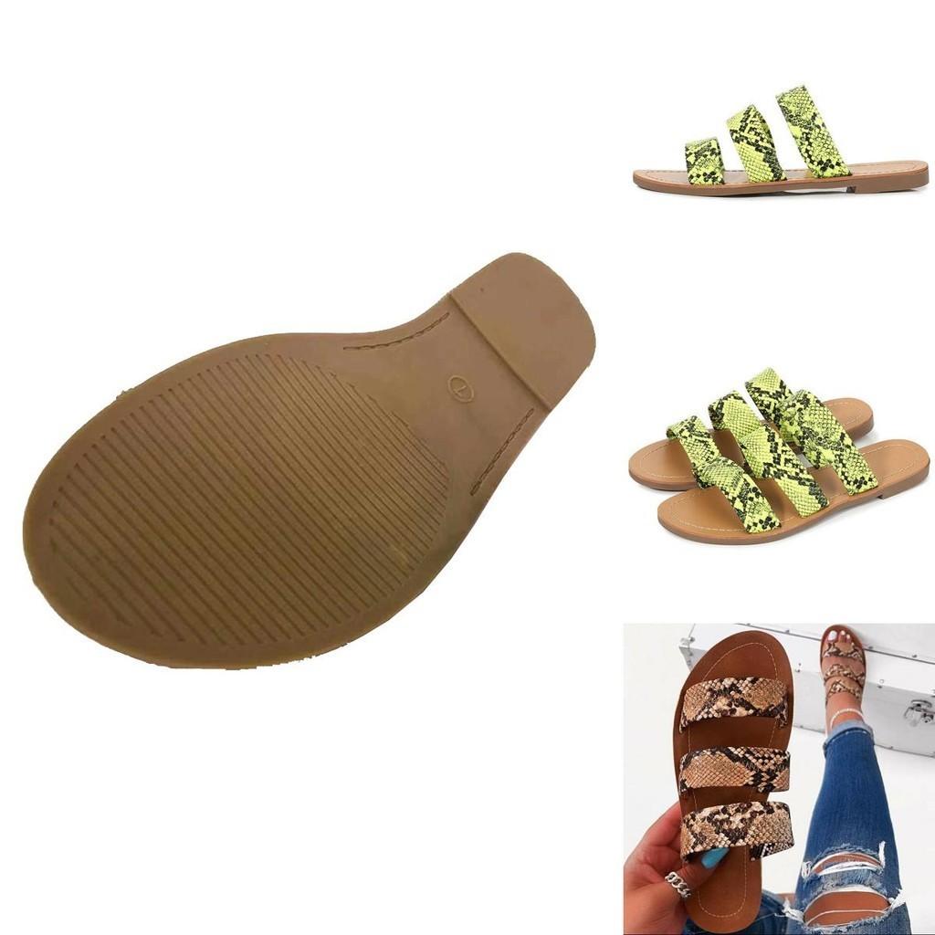 Stylish Women's Snakeskin Slippers Casual Flats Sandals Perfect For Summer Days