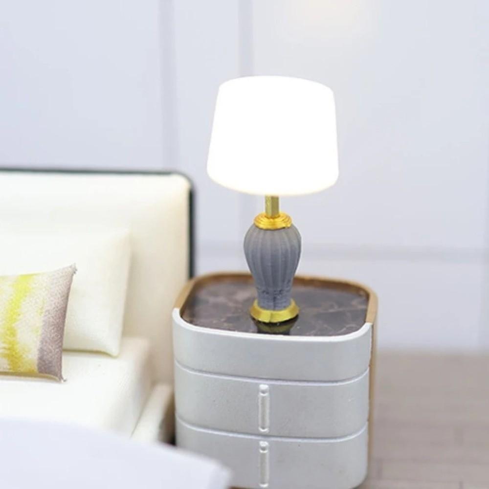 1PCS DIY Miniature Dollhouse Furniture 1:20 Mini Furniture Toy Lamp Desk Table Lamp  Baby Gift