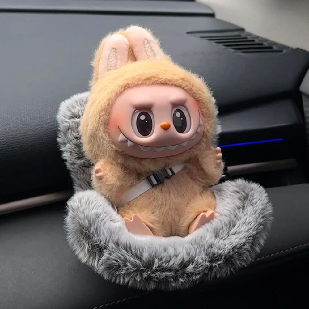 For Labubu Doll Display Seat support Plush toy mini Car Safety Seat Car air conditioning port Decoration Accessories