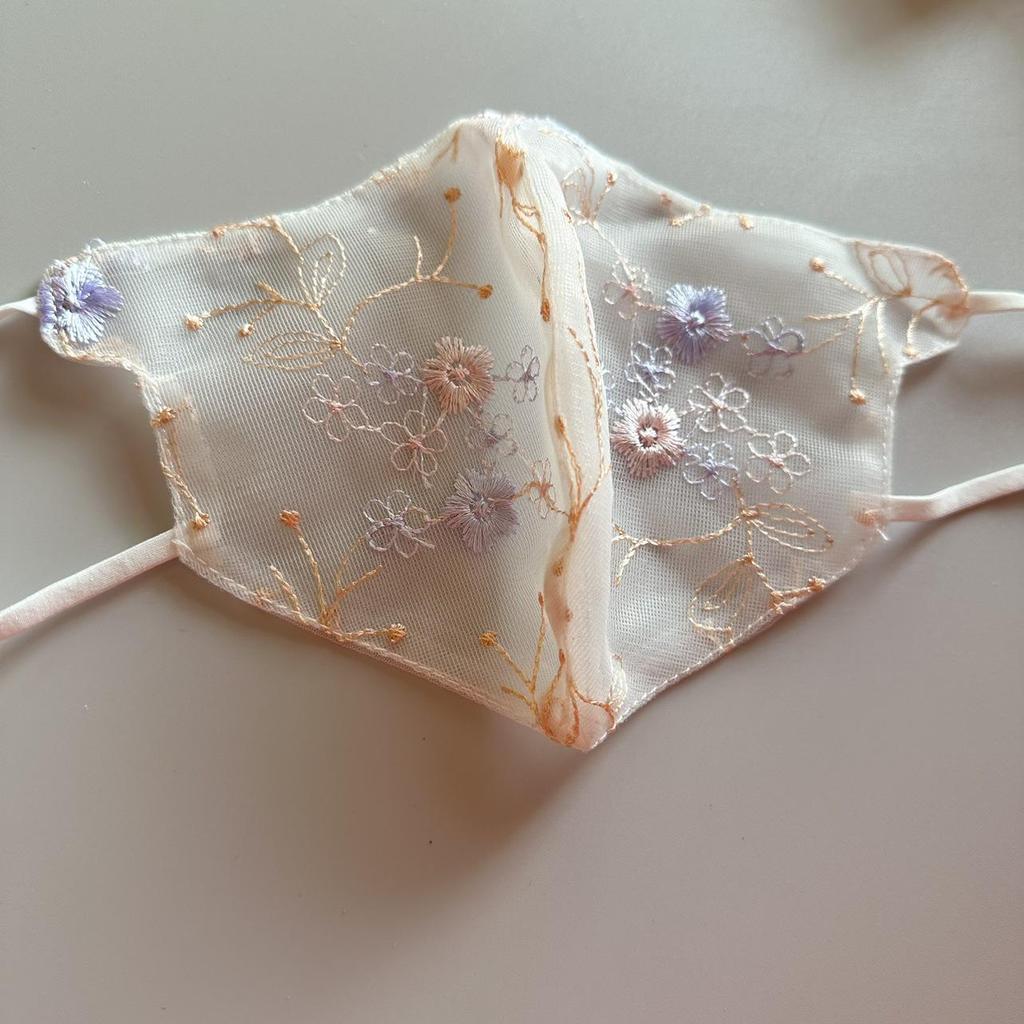 Lace Embroidered Rhinestone Mesh Face Mask - Breathable & Dustproof for Spring/Summer