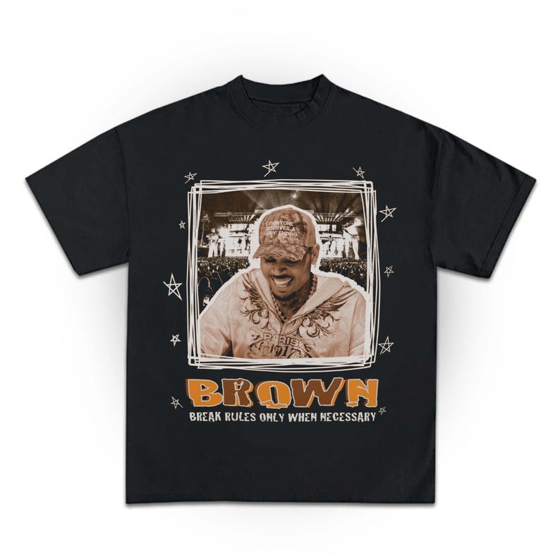 BROWN PREGAME SCRIBBLE Chris Brown Usher Raymond 2026 tour Unisex tee L