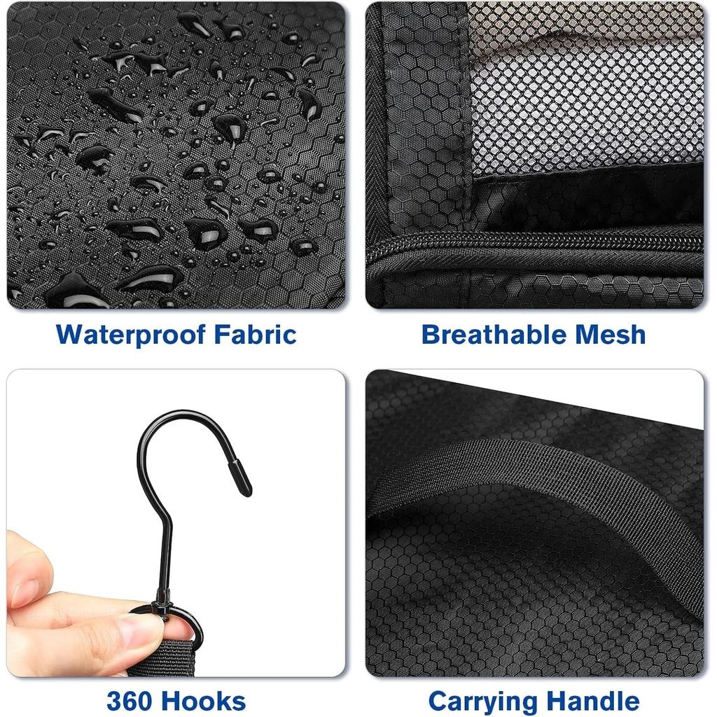 High-capacity Suitcase Organizer Travel Luggage Organizer Hanging Shelve Packing Cube Closet Collapsible Hanging Storage Bags
