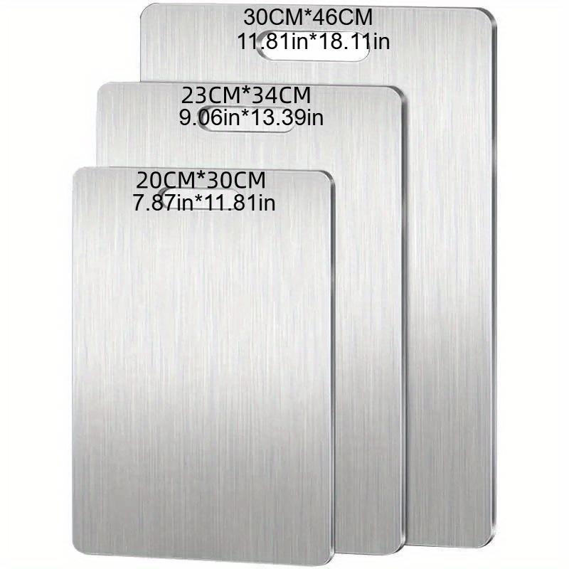 Premium Stainless Steel Double-Sided Kitchen Chopping Board - Rust-Resistant, Dishwasher Safe, Durable & Food Grade, Chopping Boards for Kitchen