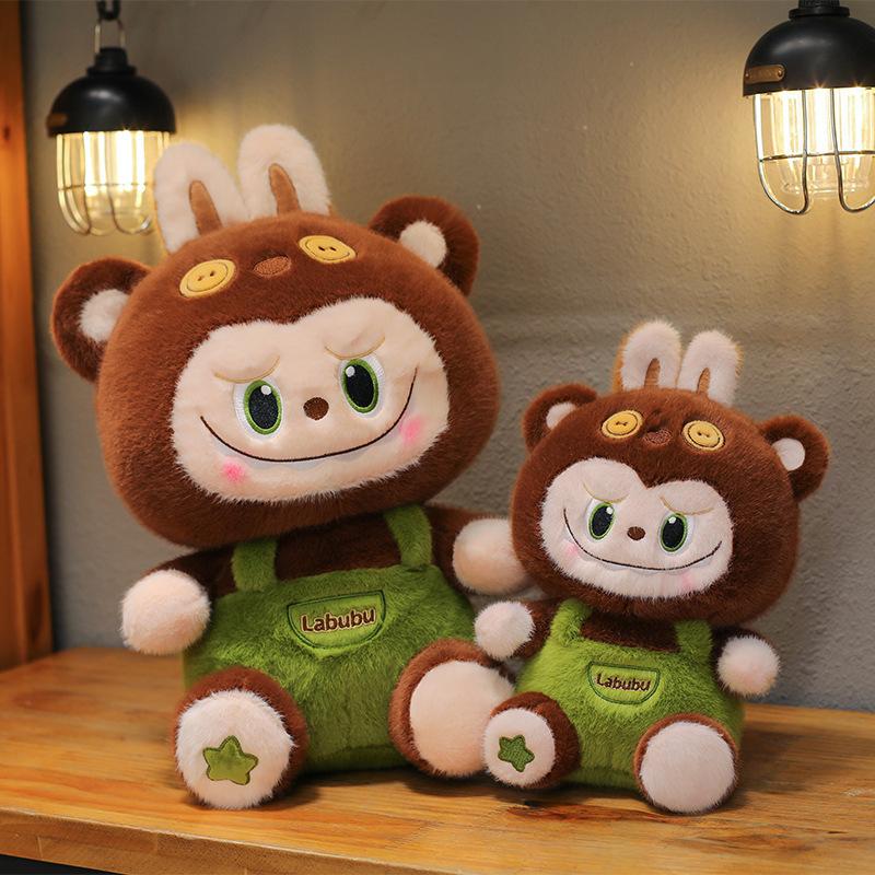 Bear Hat Creative And Strap Pants Cartoon Plush Doll Pillow For Gift