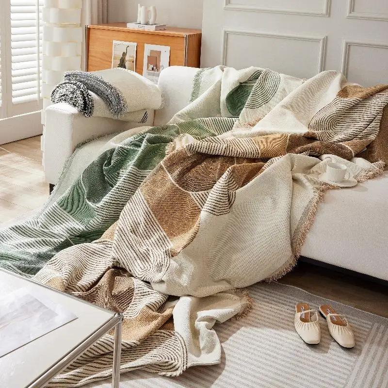 Simple Chenille Living Room Sofa Towel Fashion Four Seasons Universal Couch Blanket Dustproof Non Slip Full Protective Cover