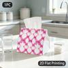1pc Tissue Box, Playful Pink Bows Sweet Joy Pattern, 2D Flat Printing, Keeps Dust Out, Folds Flat, Tissue Pouch, for Vehicles