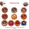 2026 Year of the Horse Red & Gold Festive Refrigerator Magnet Sticker