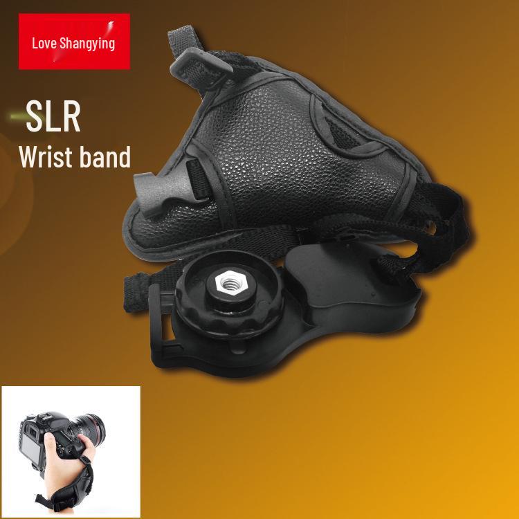 

Большой противоскользящий треугольный ремешок на запястье для зеркальных и беззеркальных камер Yes чёрный