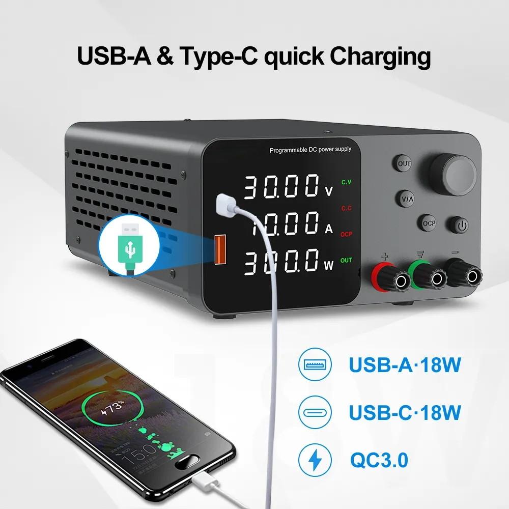 Einstellbares Gleichstromnetzteil, hochpräzises Digitaldisplay, Handy-Reparaturbatterie, Labor-Netzteile