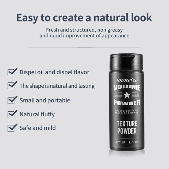 Hair Powder Safe Ingredients Hair Styling Black Fashion Fluffy Effective Modeling Refreshing Powder for Men
