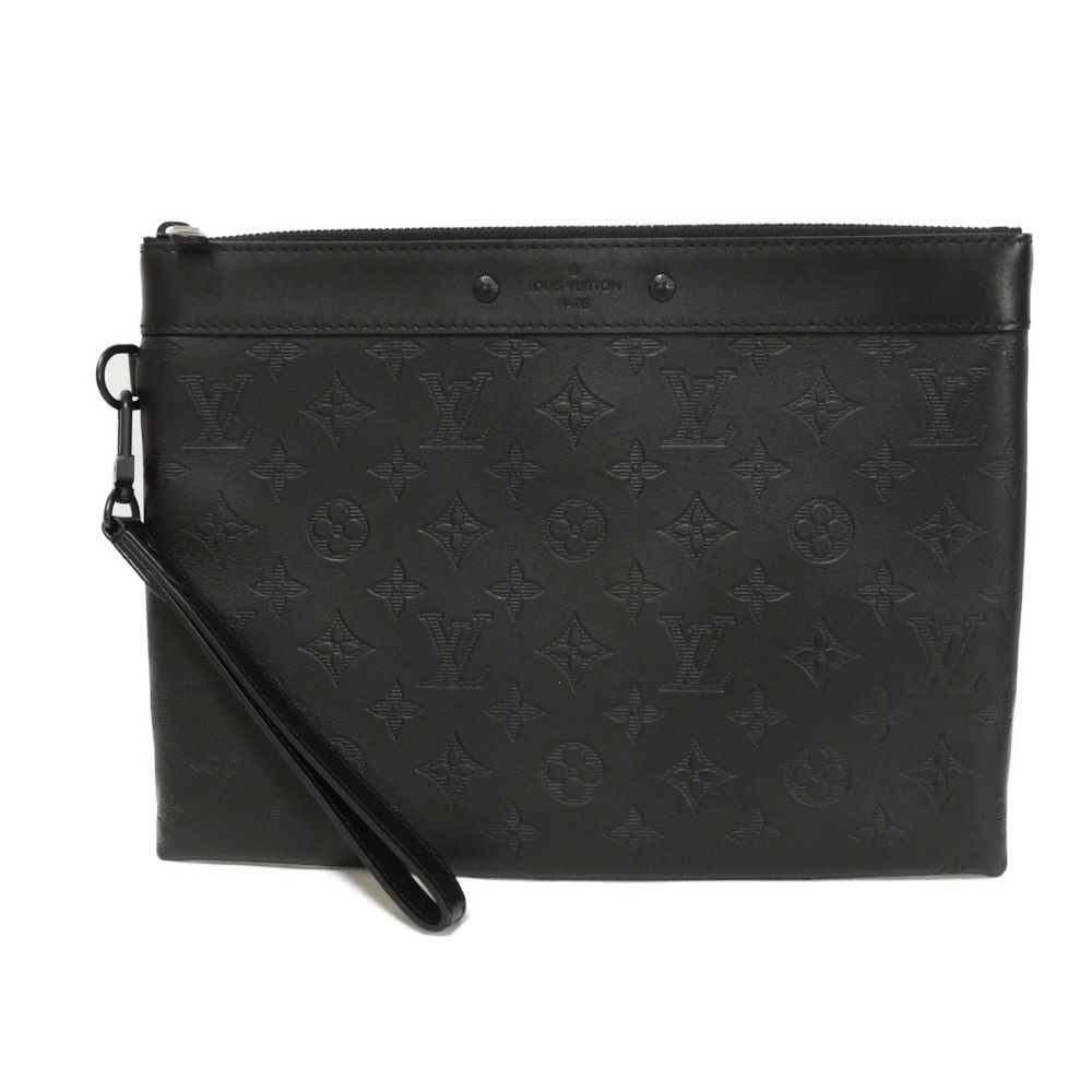 Used 12564 Pochette To Go M81570 7931 Current LV Logo Black Strap RFID Monogram Shadow Noir Men's from Japan AUTHENTIC