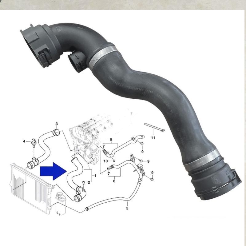 Accesorii auto Auto Temperatură de răcire Furtun de apă pentru lichid de răcire 17127510952 64216910758 pentru E36 E46 Rezervor de apă Furtun pentru radiator