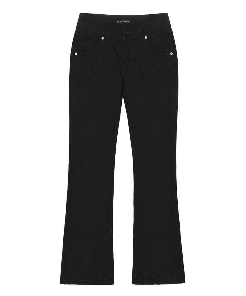 Nigaennikol Low-Rise Boots Cut Pants_Black