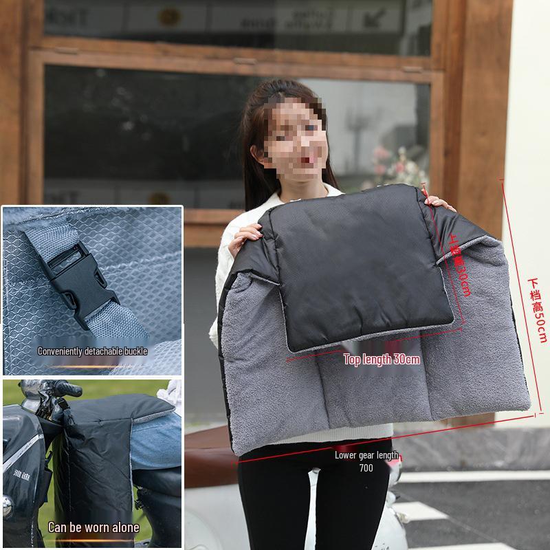 Pogrubiony jesienno-zimowy wodoodporny wiatroodporny pokrowiec na przednią szybę do pojazdów elektrycznych oraz ochraniacze na nogi do motocykli elektrycznych