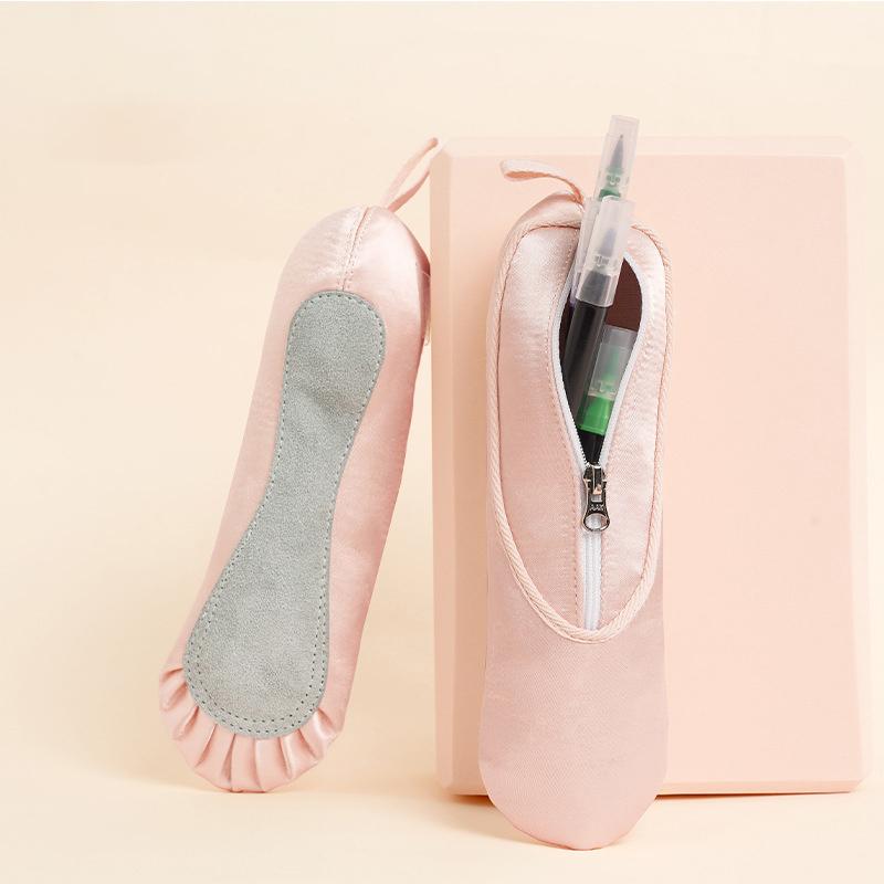 Large Capacity Ballet Shoes Pencil Case Cute Design Makeup Bag Ballerina Pencil Bag School Pencil Box Pencil Holder