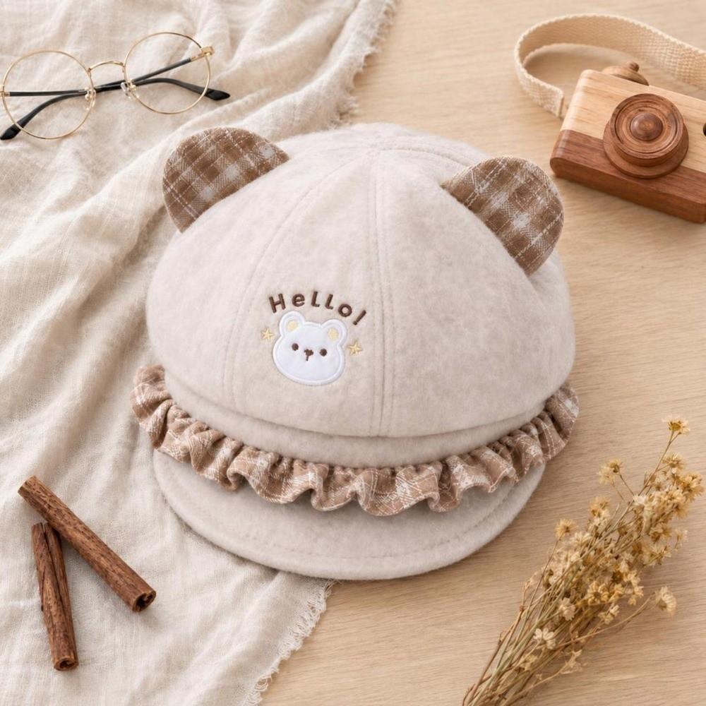 Cat Ears Newsboy Cap Japanese Style Baseball Cap Fashion Women's Beret Autumn and Winter