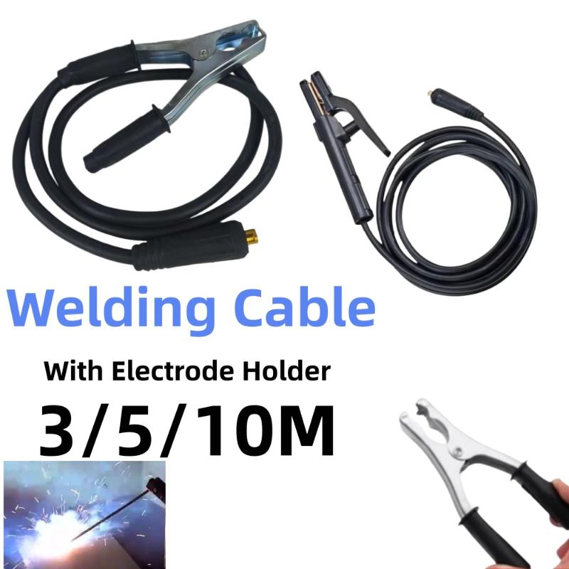 Welding Cable Original With Electrode Holder And Connector Universal Welding Cable Set Suitable For Most Welding Machines