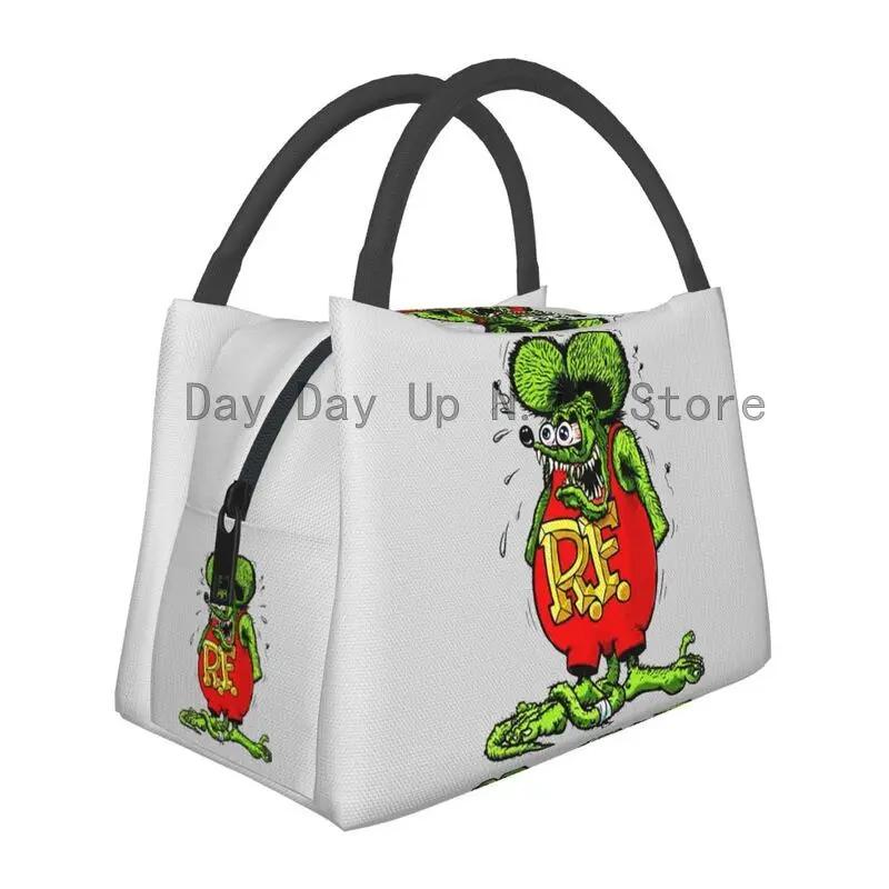 Ratfink Ride Insulated Lunch Bags for School Office Rat Fink Waterproof Thermal Cooler Bento Box Women Lunchbag