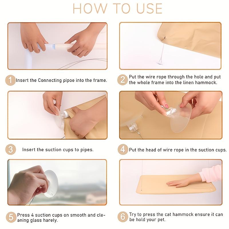 Ultra-Soft Cat Window Perch Hammock with Strong Suction Cups - Wide Viewing Space for Cats, Space-Saving Design for Pet Lovers