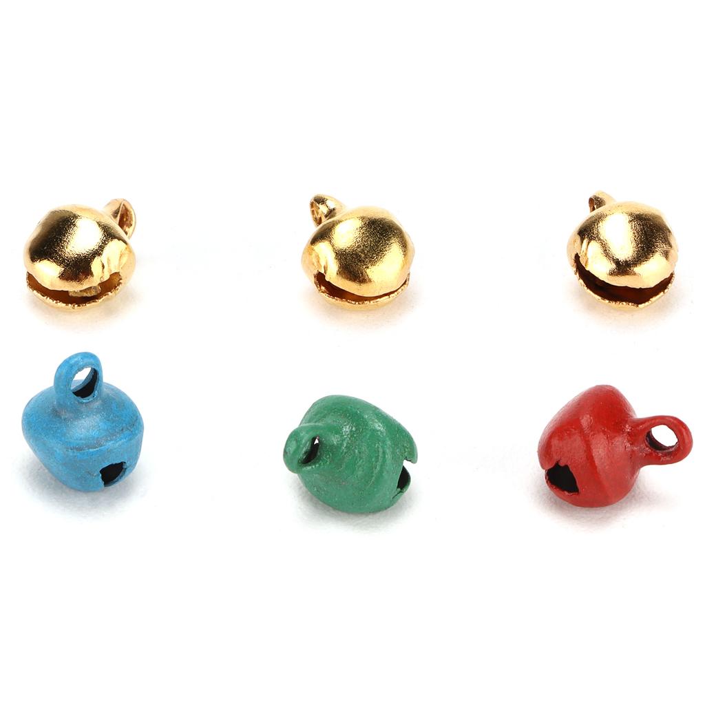 300pcs Small Bells DIY Mini Tiny Iron Jingle Bells with Hole for Craft Jewelry Festival Birthday Dec