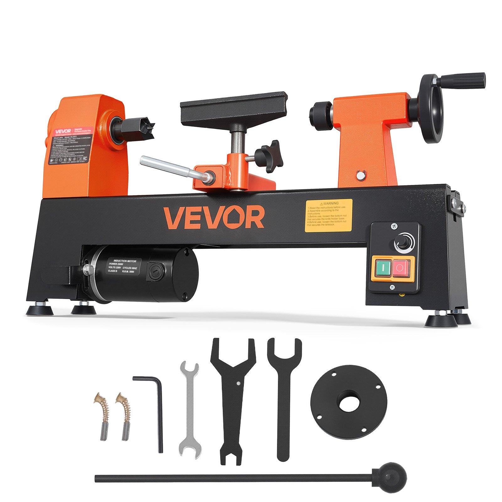 VEVOR Wood Lathe 1/3 HP 200x330