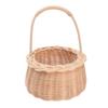 Wicker Flower Basket Small Woven Basket with Handle for Home Wedding Decor Picnic Camping B17 Brown