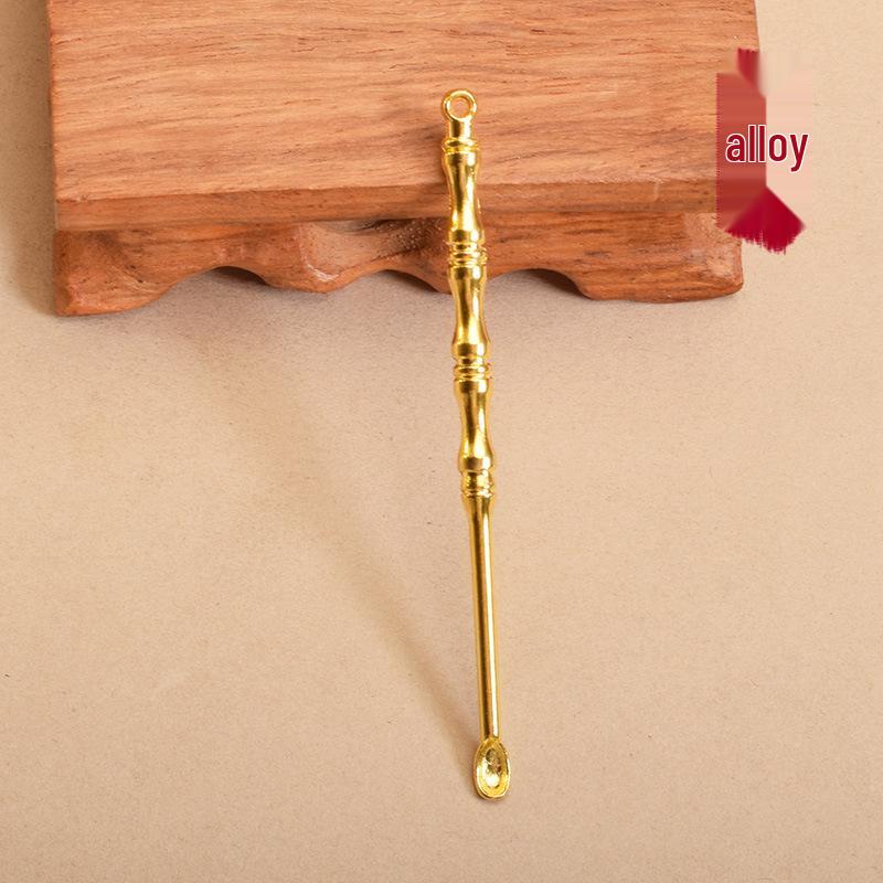 

Ретро Бамбуковая Латунная Ушная Ложка - Стильный и Удобный Инструмент для Чистки Ушей