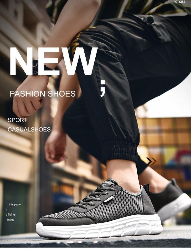 Men's Plus Size Slip-On Mesh Summer Sports Casual Shoes