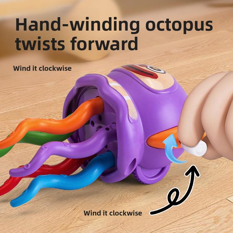 Spring-loaded Chain-powered Dancing Clown Octopus Twisting Cartoon Fun Creative Stress-relieving Toy