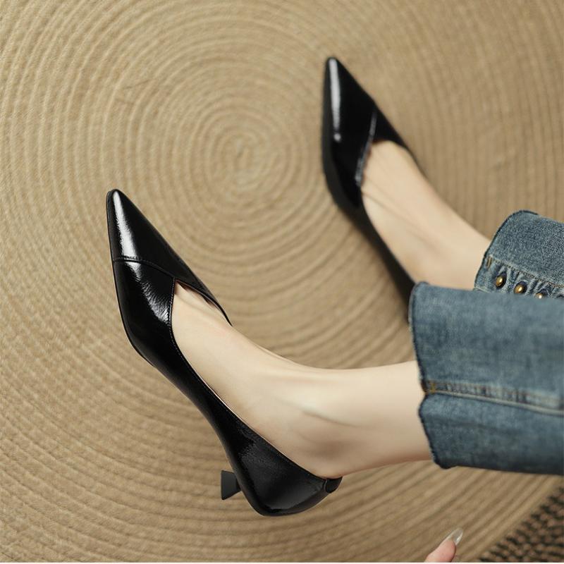 2025 New Fashion Thin Heels Women Pumps Embossed Upper Classic Shoes Wedding Official Leisure Party Shoes Super