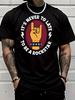 Unisex Summer Crew Neck Tee Its Never To Late To Be A Rockstar Rock Hand Print Casual Loose Streetwear Daily Tops